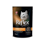 Reflex Plus Tavşan ve Ördekli Jöle İçinde Et Parcacıklı Pouch 100 gr Kedi Konservesi