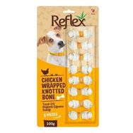 Reflex Tavuk Eti Sargılı Çift Düğümlü 8x100 gr Köpek Çiğneme Kemiği