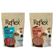 Reflex Yumuşak Kuzu Sosis 80 gr Köpek Ödülü + Reflex 80 gr Somon Etli Dilim Köpek Ödülü