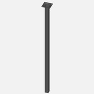 Regalux Çelik Boru Kare 700 mm Siyah Masa Ayağı