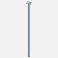 Regalux Çelik Boru Yuvarlak 800 mm Paslanmaz Çelik Renginde Masa Ayağı