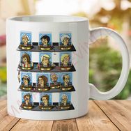 Regenerations of the Doctor Futurama Doctor Who Baskılı Kupa