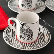 Regna Home Harmony Zebra 6 Kişilik Kahve Fincan Takımı