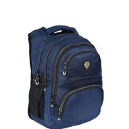 Relaxion RLX2226 Lacivert 5 Bölmeli Su Geçirmez Astarlı Kumaş Ergonomik Okul Sırt Çantası