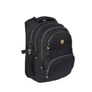 Relaxion RLX2226 Siyah 5 Bölmeli Su Geçirmez Astarlı Kumaş Ergonomik Okul Sırt Çantası