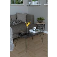 Remaks Elit Paris Siyah Mermer Orta Sehpa Orta Masa