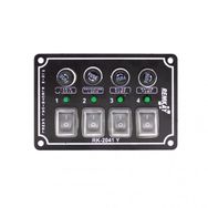Remkay 12V 4'lü İzoleli Yatay Switch Panel