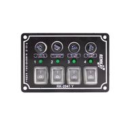 Remkay 12V 4'lü İzoleli Yatay Switch Panel