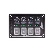Remkay 12V 6'lı İzoleli Yatay Switch Panel