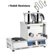 Remta K34 40 Model Çift Demlikli Elektrikli 28 lt ve Yedek Rezistans Çay Kazanı