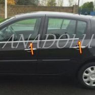 Renault Clio Symbol 1999-2008 Paslanmaz Ç 4 Parça Krom Cam Çıtası