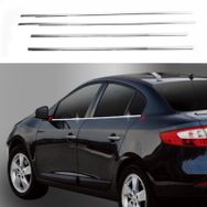 Renault Fluence 2010 Üzeri 4 Parça Krom Cam Çıtası