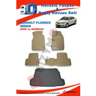 Renault Fluence Sedan 2009 ve Sonrası Bej Paspas ve Bagaj Havuzu