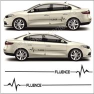 Renault Fluence Siyah Ritim Oto Sticker