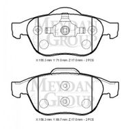 Renault Laguna 2002/2005 155.3x71x17/156.3x68.7x17 Ön Fren Diski