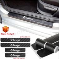 Renault Twingo 4 Adet Karbon Kapı Eşiği Sticker