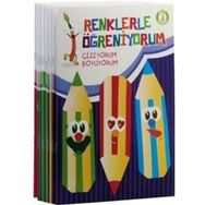 Renklerle Öğreniyorum Boyama Seti - Renkli ve Örnekli - 10 Kitap Takım