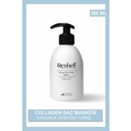 Reshell Kuru Yıpranmış Boyalı Saçlar için Onarıcı ve Besleyici 300 ml Argan Yağlı Kolajen Saç Bakım Maskesi
