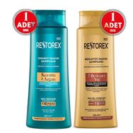 Restorex 7 Besleyici Yağ 500 ml Bakım Şampuanı + 500 ml Keratin Argan Şampuan