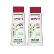 Restorex Sağlıklı Uzama Etkili Yağlı Saçlar İçin Sarmaşık Özlü 2x500 ml Şampuan