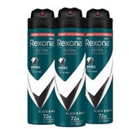 Rexona Black & White Invisible 72 Saat 3x150 cm Erkek Sprey Deodorant