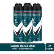 Rexona Invisible Black White 3x150 ml Üstün Koruma Erkek Sprey Deodorant