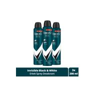 Rexona Invisible Black White 3x200 ml Üstün Koruma Erkek Sprey Deodorant