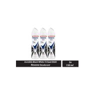 Rexona Invisible On Black & White Clothes 3x150 ml Kadın Sprey Deodorant