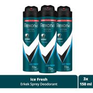 Rexona Men Invisible Ice Fresh 3x150 ml Erkek Deodorant