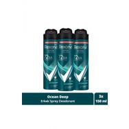 Rexona Men Invisible Ocean Deep 150 ml ve Rexona Men Natural Fresh Mint 2x150 ml Erkek Sprey Deodorant