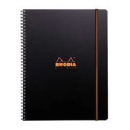 Rhodia Active Siyah İç Cepli Spiralli 90 gr 80 Yaprak 225x297 mm Çizgili Defter