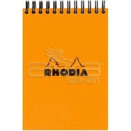 Rhodia Basic Turuncu Kapak Spiralli 80 gr 80 Yaprak Kareli Bloknot