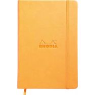 Rhodia Boutique Webnotebook Yandan Turuncu Sert Kapak İtalyan Deri Çizgisiz Defter