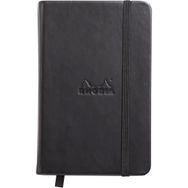 Rhodia Noktalı Siyah 9x14 cm Sert Kapak Lastikli Defter
