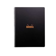 Rhodia Siyah Plastik Kapak Spiralli 90 gr 80 Yaprak 225x297 mm Active Çizgili Defter