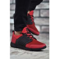 Riccon 0012105 Siyah Kırmızı Erkek Sneaker