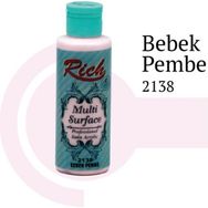 Rich 2138 Bebek Pembe 120 cc Multi Surface Akrilik Boya
