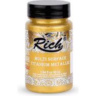 Rich Multi Surface Titanyum Metalik 90 cc Beyaz Altın Akrilik Boya