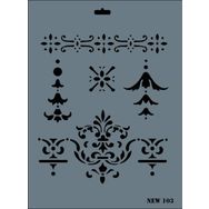Rich N-103 Yeni Seri XL 35x25 cm Stencil