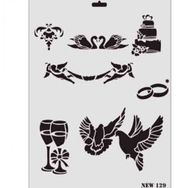 Rich NEW-129 Stencil 25x35 cm Boyama Şablonu