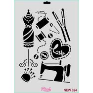 Rich NEW-324 Stencil 25x35 cm Boyama Şablonu