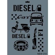 Rich New Seri N-314 35x25 cm Stencil