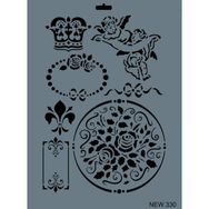 Rich New Seri N-330 35x25 cm Stencil