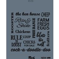 Rich New Seri N 499 35x25 cm Stencil