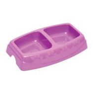 Rimba Kedi ve Küçük Irk Köpekler İçin İkili Plastik 2x200 ml 23 cm Karışık Renkli Mama ve Su Kabı