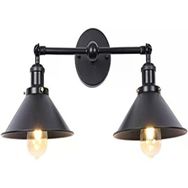 Riolight RIO000636 Retro İkili Siyah Başlık Aplik