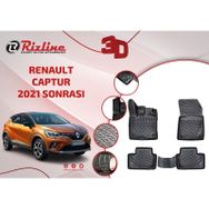 Rizline 3D Siyah Renault Captur 2021+ Paspas
