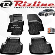 Rizline Audi A3 HB 2013 - 2020 Arası Siyah 4'lü Set 3D Havuzlu Paspas