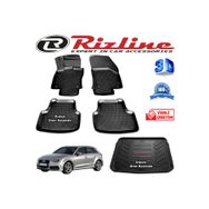 Rizline Audi A3 HB 2013-2020 Arası Siyah Set 3D Paspas + 3D Bagaj Havuzu