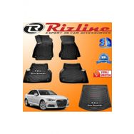 Rizline Audi A4 3D Paspas + 3D Bagaj Havuzu B9 2015 - 2020 Arası Siyah Set